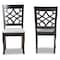 Baxton Studio Mael Modern and Contemporary Grey Fabric and Dark Brown Finished Wood 2-Piece Dining Chair Set 174-10534-Zoro - alternate 7